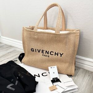 Givenchy Soft Natural Raffia Woven Tote Bag